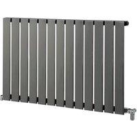 Towelrads Anthracite Grey Merlo Single Horizontal Designer Radiator - 600 x 709mm