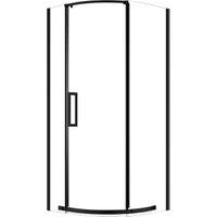 Nexa By MERLYN 8mm Black Frameless Quadrant Right Sliding Shower Enclosure - 900 x 900mm