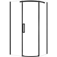 Nexa By MERLYN 8mm Black Frameless Offset Quadrant Right Sliding Shower Enclosure - 1200 x 900mm
