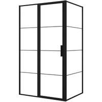 Nexa By MERLYN Hoxton 8mm Black Inline Hinge Door Only - 1000mm