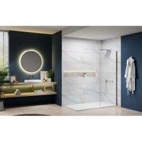 Nexa By Merlyn 8mm Black Frameless Wet Room Shower Screen Only - 2000 x 400mm