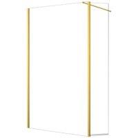 Nexa By Merlyn 8mm Brushed Brass Swivel Wet Room Shower Panel Only - 2000 x 300mm