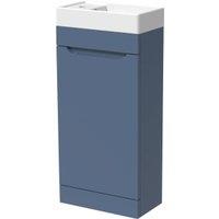 Wickes Malmo Misty Blue Freestanding J Pull Vanity Unit & Basin - 400mm