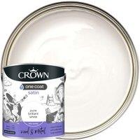 Crown One Coat Satin Paint - Pure Brilliant White - 2.5L