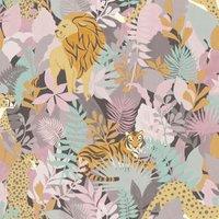 Holden Decor Animal Kingdom Pink Wallpaper - 10.05m x 53cm