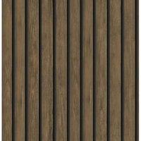 Holden Decor Wood Slat Dark Oak Wallpaper - 10.05m x 53cm