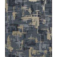 Holden Decor Abstract Geo Navy Wallpaper - 10.05m x 53cm