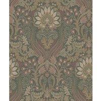 Holden Decor Tahini Glass Bead Burnt Orange Wallpaper - 10.05m x 53cm