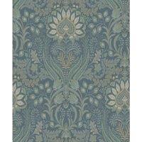 Holden Decor Tahini Glass Bead Blue Wallpaper - 10.05m x 53cm
