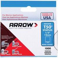 Arrow T50M 508m Monel Staples 12mm (1/2in) - Pack of 1000
