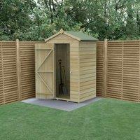 Forest Garden Beckwood Apex Shiplap Pressure Treated Windowless Shed with Base - 4 x 3ft