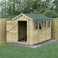 Forest Garden Timberdale Apex Tongue & Groove Pressure Treated Shed with Base - 10 x 6ft