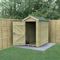 Forest Garden Timberdale Apex Tongue & Groove Pressure Treated Windowless Shed with Base - 4 x 6ft