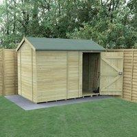 Forest Garden Timberdale Reverse Apex Tongue & Groove Pressure Treated Windowless Shed with Base & Assembly - 10 x 6ft