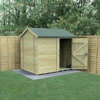Forest Garden Timberdale Reverse Apex Tongue & Groove Pressure Treated Windowless Shed with Base - 8 x 6ft
