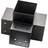 Wickes Pergola Black 4-Way Connector - for 90mm Pergola Posts