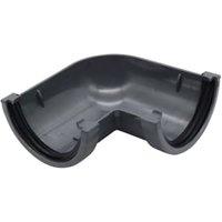 FloPlast 76mm Anthracite Grey MiniFlo Gutter Angle - 90