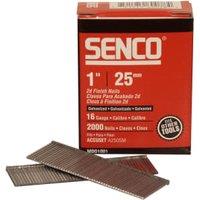 Senco RX13EAA 16-Gauge 25mm Galvanised Straight Brad Nails - Pack of 2000