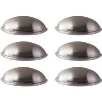 Wickes Cup Brushed Nickel Cabinet Handle - 84mm - Pack of 6