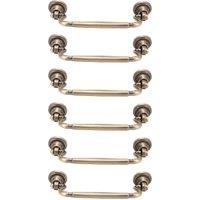 Wickes Georgian Drop Antique Brass Cabinet Handle - 115mm - Pack of 6