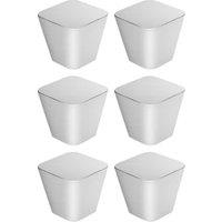 Wickes Tapered Square Brushed Nickel Cabinet Knob - 30mm - Pack of 6