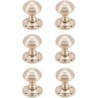 Ringed Mortice Satin Nickel Door Knob - 3 Pairs