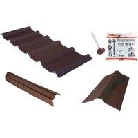Onduline Onduvilla Shed Roof Kit For 6 x 4ft Roofs - Brown