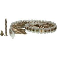 Senco DuraSpin 4.5 x 75mm Yellow Zinc Collated Flooring / Wood Screws - Pack of 1000