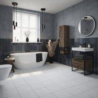 Wickes Soho Slate Grey Ceramic Wall Tile - 300 X 100mm, S - Block Colour