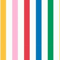 Joules Country Critters Chunky Stripe White/Rainbow Wallpaper - 10m x 52cm