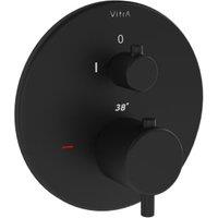 Vitra Origin Round BUILT-IN 1 Way Thermostatic Bath & Shower Valve - Matt Black