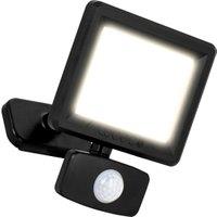 Luceco IP65 Black PIR Floodlight with Ball Joint - 10W