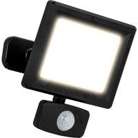 Luceco IP65 Black PIR Floodlight with Ball Joint - 20W