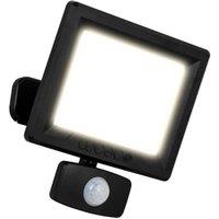 Luceco IP65 Black PIR Floodlight with Ball Joint - 30W