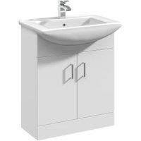 Nuie Mayford White Gloss Vanity Unit & Square Basin - 827 x 665mm