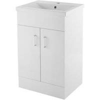 Nuie Eden White Gloss Vanity Unit & Basin - 800 x 494mm