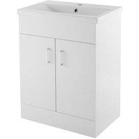 Nuie Eden White Gloss Vanity Unit & Basin - 800 x 600mm