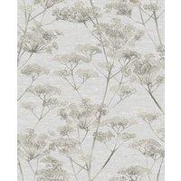 Boutique Serene Seedhead Grey Wallpaper - 10m x 52cm