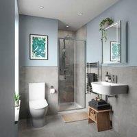 Wickes Pinhay Matt Porcelain Wall & Floor Tile - 600 x 300mm - Concrete Effect