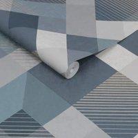 Superfresco Easy Kaleidoscope Denim Wallpaper - 10m x 52cm