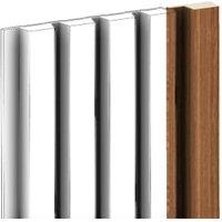 Corlea Walnut Tongue End Cap for Slatted Wall Panelling - 2400mm
