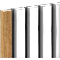 Corlea Oak Grooved End Cap for Slatted Wall Panelling - 2400mm