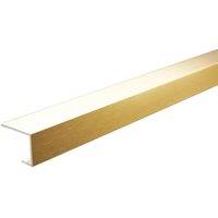 Multipanel Type C Brushed Brass End Cap - 2450mm