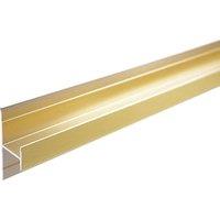 Multipanel Type D Brushed Brass Continuous H Joint - 2450mm