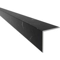 Rothley Multi-Purpose Angle Equal Sided Dark Marquina Marble Plastic PVC 20mm x 20mm x 2000mm x 1.2mm