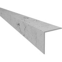 Rothley Multi-Purpose Angle Equal Sided Light Carrara Marble Plastic PVC 20mm x 20mm x 2000mm x 1.2mm