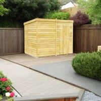 DIY Sheds Pent Shiplap Pressure Treated Windowless Shed - 8 x 5ft