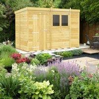 DIY Sheds Pent Shiplap Pressure Treated Shed - 10 x 5ft