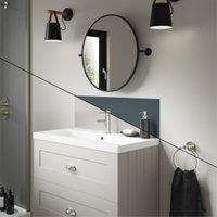 Mermaid Double Sided Malibu Grey / Storm Blue Alloy Bathroom Splashback - 800 x 250mm