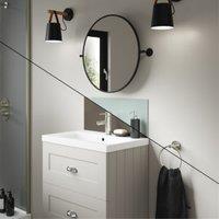 Mermaid Double Sided Terra Grey / Seabreeze Green Alloy Bathroom Splashback - 600 x 250mm